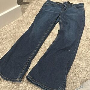 Bootcute/small flare jeans..slightly dark wash